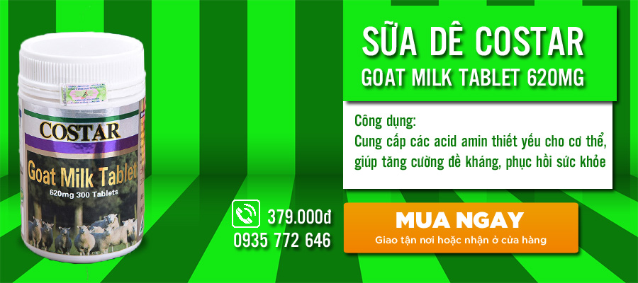 Sữa Dê Costar Goat Milk Tablet 620mg là gì?