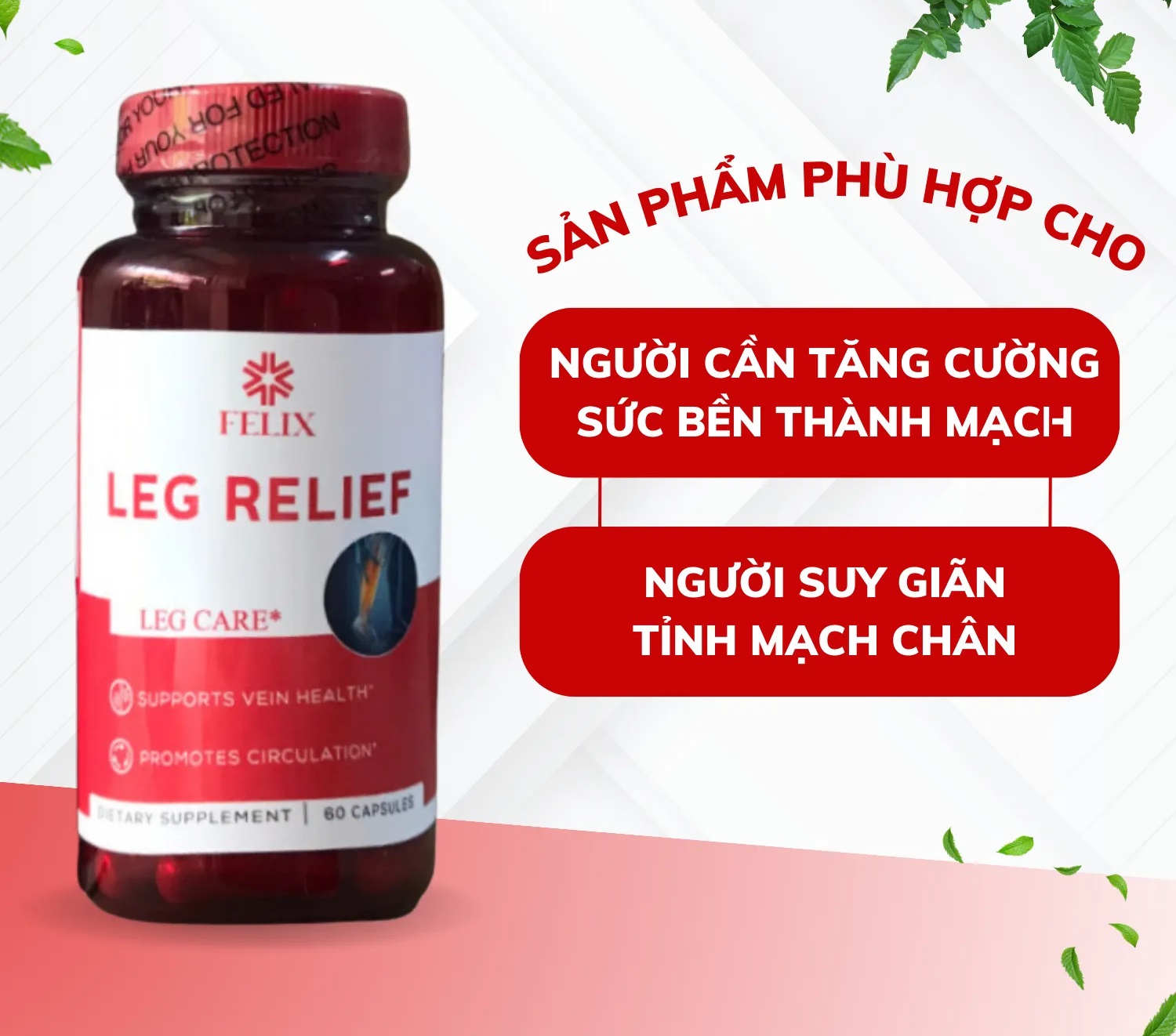 vien uong ho tro suy gian tinh mach Leg Relief FELIX co tot khong