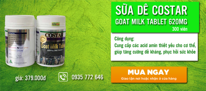 Sữa Dê Costar Goat Milk Tablet