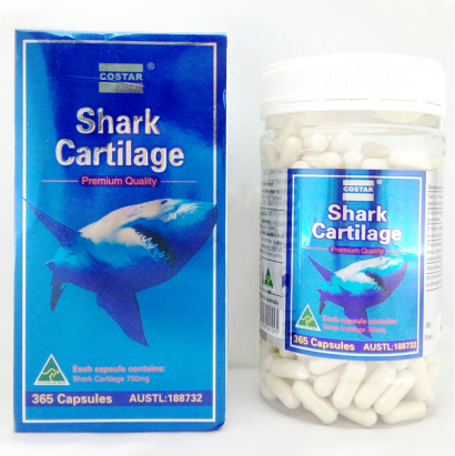 Sụn vi cá mập blue shark cartilage 750mg Úc (365 viên)